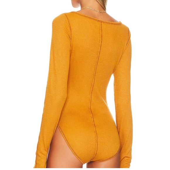 Free People Sloane Bodysuit / Amber Size: M - Picture 7 of 8